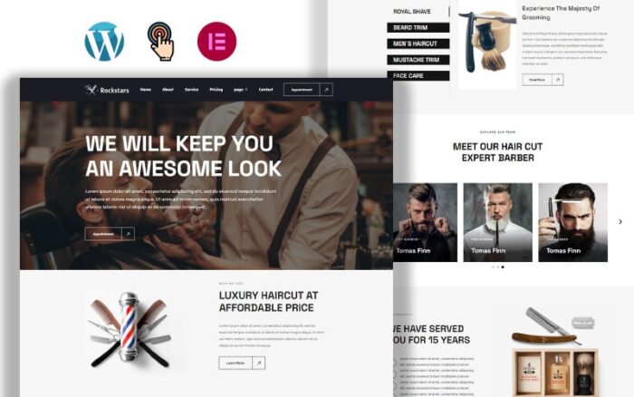 Rockstars - Luxury Salon & Barbershop WordPress Theme