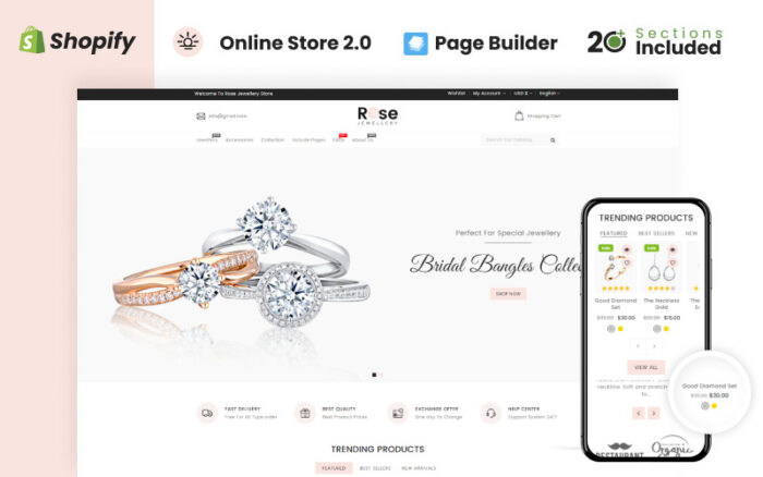 Rose Jewellery Shopify Theme