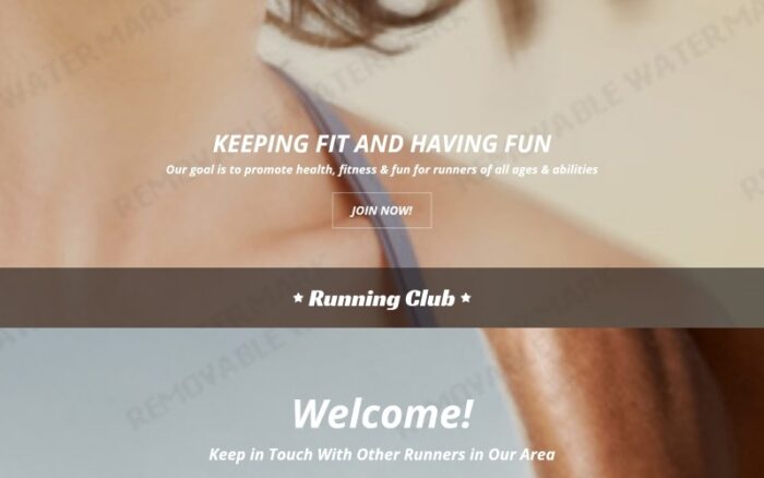 Running Responsive Landing Page Template