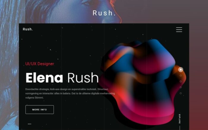 Rush - Multipurpose Personal Portfolio Bootstrap 5 Landing Page Template