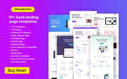 SaaS Logs-- 10+ SaaS Landing Page Templates