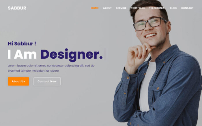 Sabbur - Personal Portfolio Photographer Landing Page Theme Landing Page Template