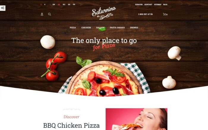 Saturnino - Pizza Restaurant PrestaShop Theme