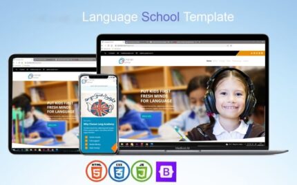 School Language: Light Botstrap HTML Landing Page Template