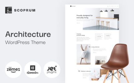 Scoprum - Furniture design for classy studios WordPress Theme