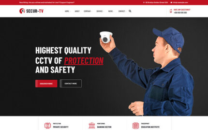 Securtv - CCTV & Security Responsive Website Template