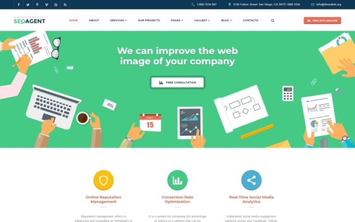 SEO Website Responsive Website Template