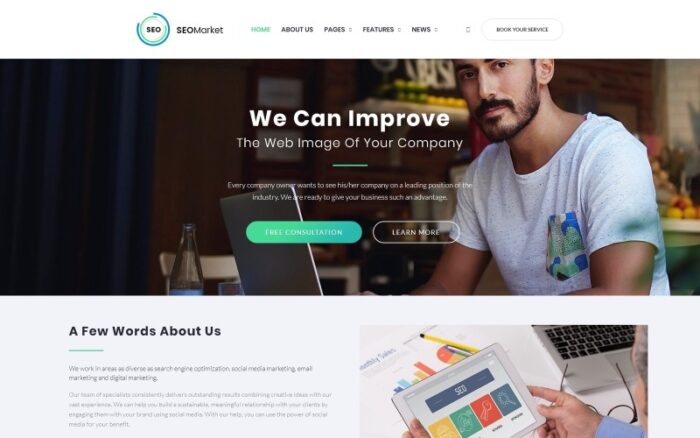 SEOMarket - SEO Website WordPress Theme