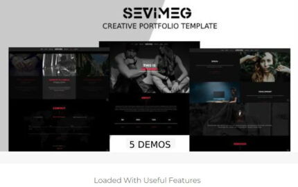 Sevimeg - Creative Photography Portfolio Landing Page Template