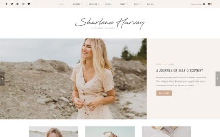 Sharlene - A Personal Travel Blog Theme WordPress Theme