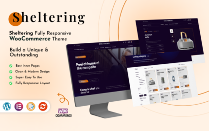 Sheltering - Tracking Elementor WordPress Theme WooCommerce Theme