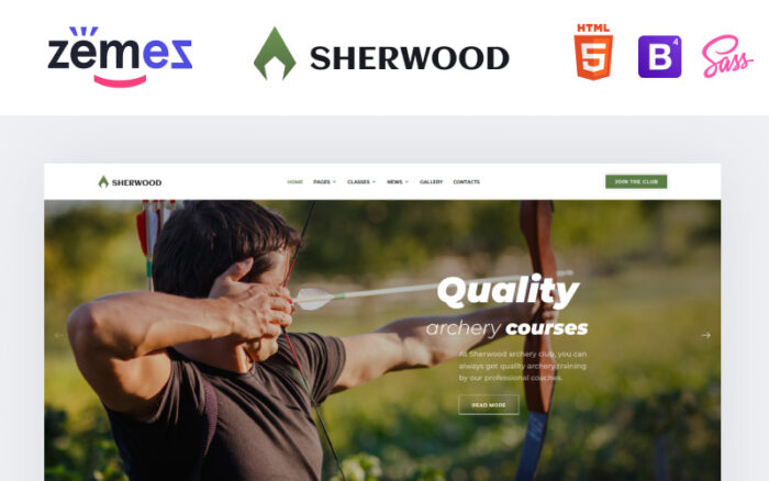 Sherwood - Archery Multipage Clean HTML Website Template