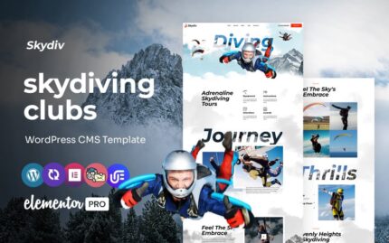 Skydiv - Sky Diving Clubs Multipurpose WordPress Elementor Theme WordPress Theme