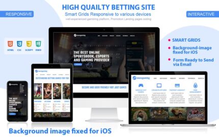 Smart Grids (RWD) Gambling Landing Page Template