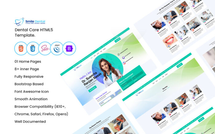 Smile Dental Care HTML Template Website Template