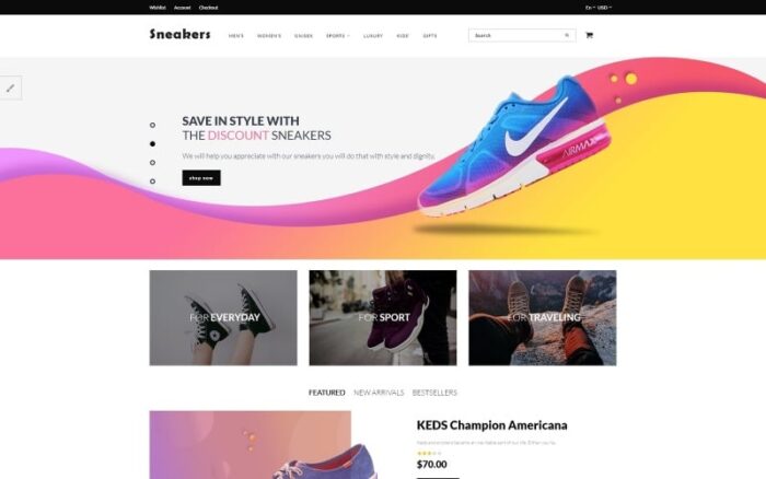 Sneakers Store OpenCart Template