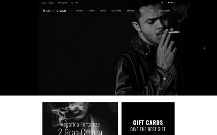 SnuffCigar - Elegant Cigar Online Shop OpenCart Template