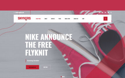 Snykers Sports Shop WordPress Theme