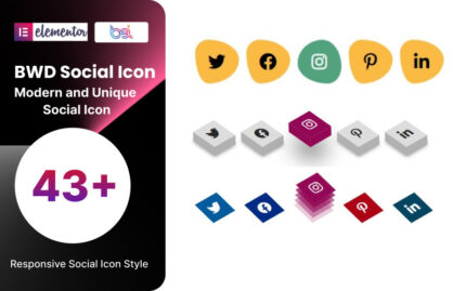 Social Icon WordPress Plugin For Elementor