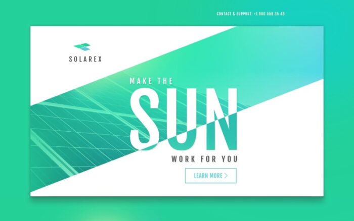 Solar Energy Responsive Landing Page Template