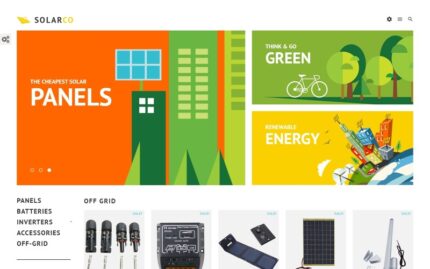 SolarCo - Solar Batteries Accessories PrestaShop Theme