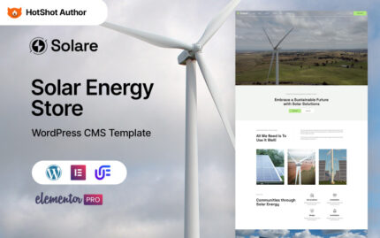 Solare - Solare Energy WordPress Elementor Theme WordPress Theme