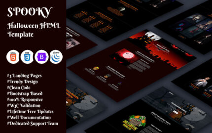 Spooky - Halloween Events Landing Page HTML Template Landing Page Template