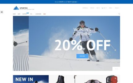 Sportek - Winter Sports Equipment Store PrestaShop Theme