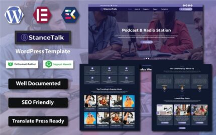 Stance Talk - Podcast & Radio Station WordPress Template WordPress Theme