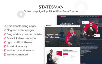 Statesman - Vote Campaign, Portfolio & Political WordPress Theme