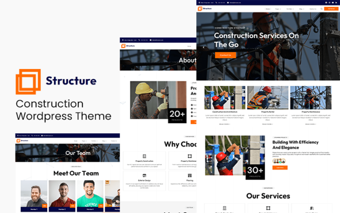 Structure - Construction Services Worpdress Theme WordPress Theme