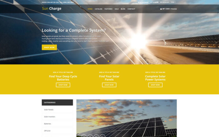 Sun Charge - Industrial Multilanguage Futuristic Shopify Theme