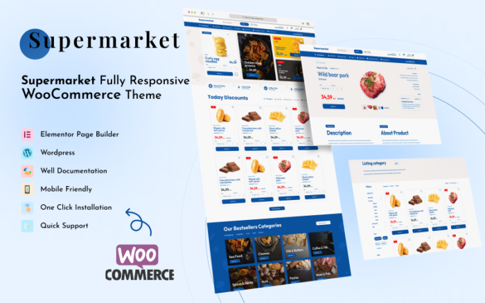 Supermarket - Multipurpose Wordpress Elementor Template WooCommerce Theme