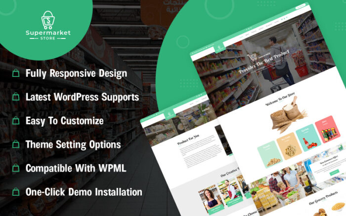 Supermarket Store WooCommerce Theme With AI Content Generator