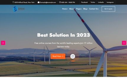 Suprem - Solar Energy WordPress Theme