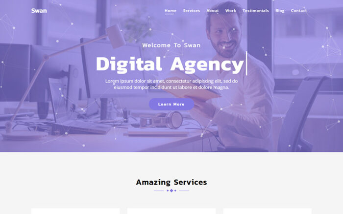 Swan - Parallax Agency HTML Landing Page Template