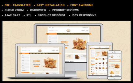 Sweet Bakery Shop Prestashop Theme PrestaShop Theme