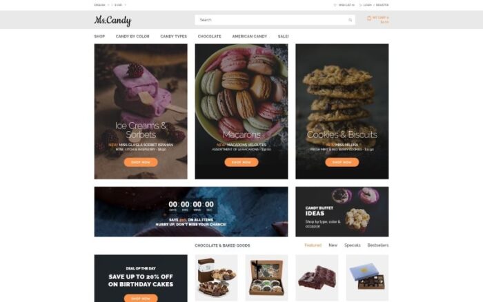 Sweet Shop Responsive OpenCart Template