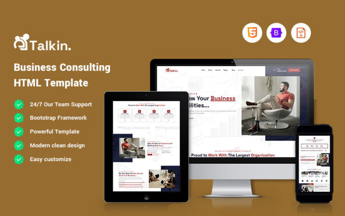 Talkin - Business Consulting website Template Website Template