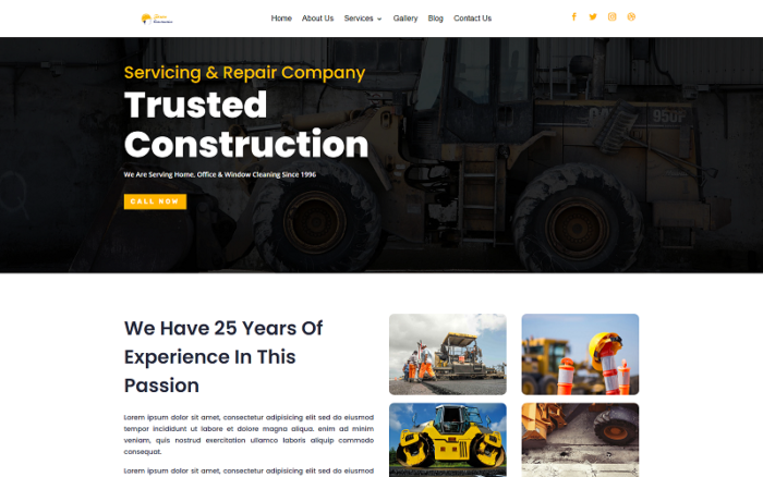 Taran Constrution Divi Wordpress theme WordPress Theme