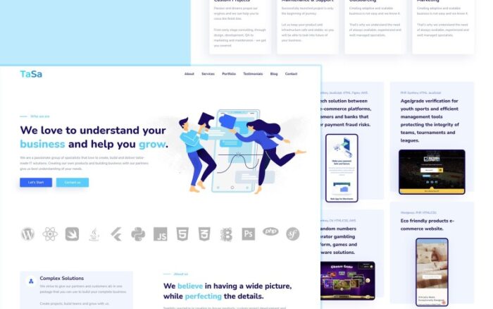 TaSa - agency portfolio Landing Page Template