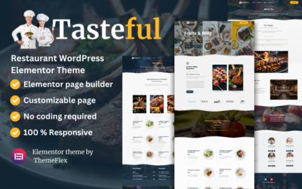 Tasteful- Restaurant WordPress Elementor Theme WordPress Theme