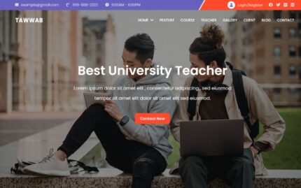 Tawwab - Online Course Landing Page Template