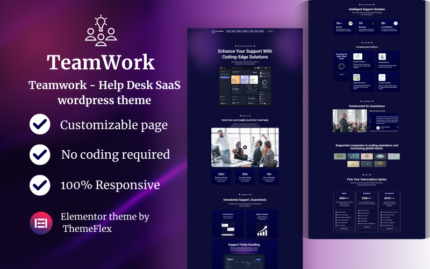 Teamwork - Help Desk SaaS WordPress Theme