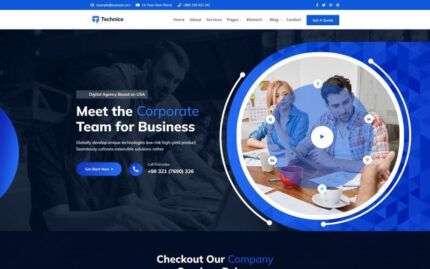 Technice Digital Agency HTML5 Template Website Template