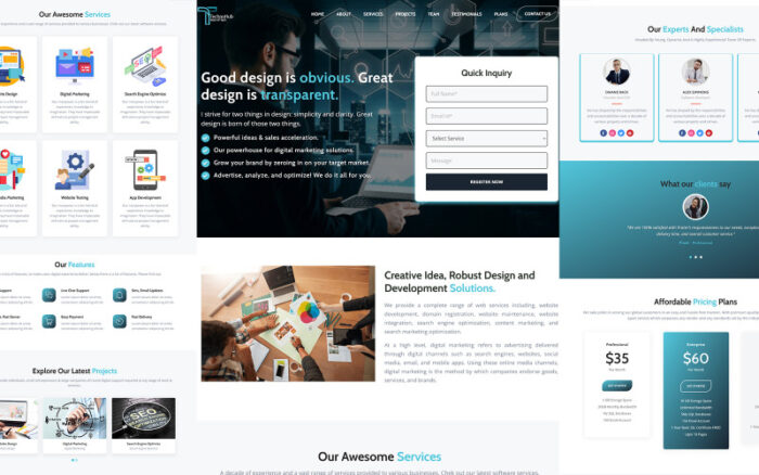 TechnoHub Multipurpose Html Landing Page Template