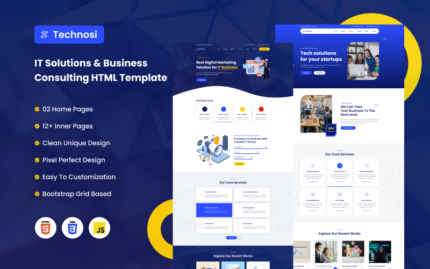 Technosi - IT Solutions & Business Consulting HTML Template Website Template