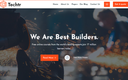 Techtr - Welding Services WordPress Theme