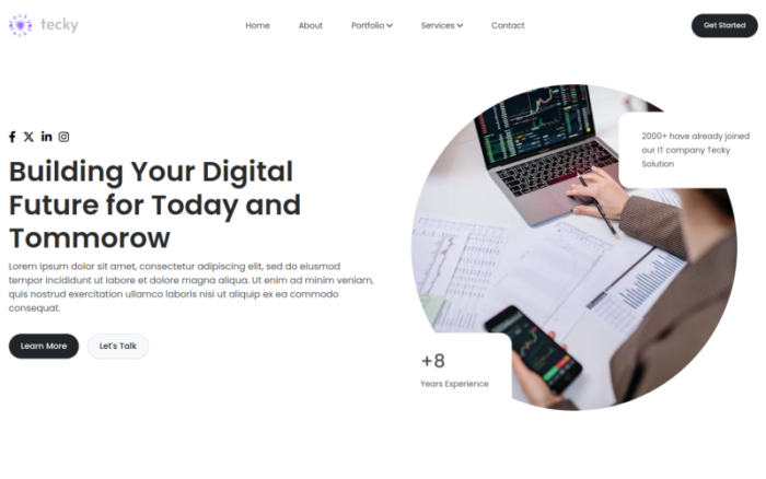 Tecky - IT Solutions And Consulting HTML Theme Website Template