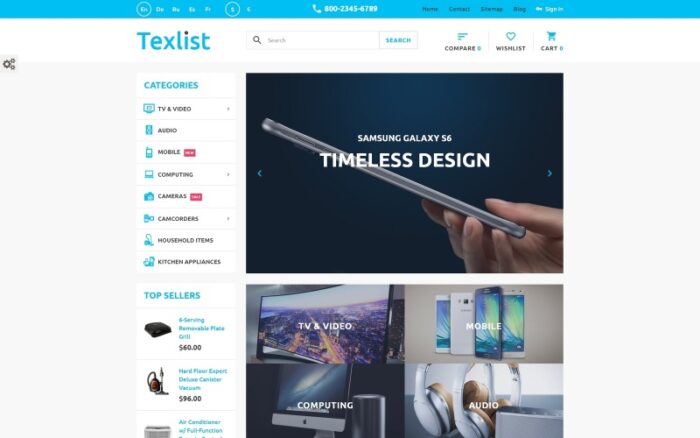 Texlist PrestaShop Theme